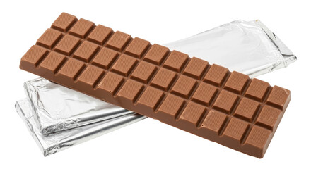 Isolated Chocolate Bar with Foil
