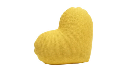 Isolated Yellow Heart Pillow