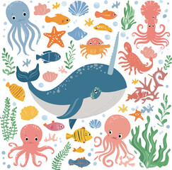 sea animals collection