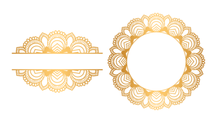 Luxury Mandala Design Template In Gold color