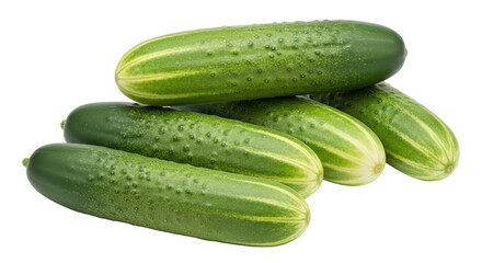 Isolated Pile of Cucumbers