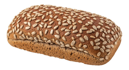 Isolated Sunflower Seed Bread Loaf