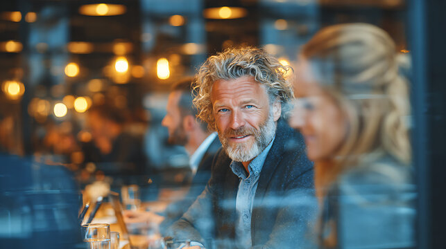 portrait of a young businessman in a bar