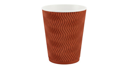 Isolated Paper Cup with Textured Design