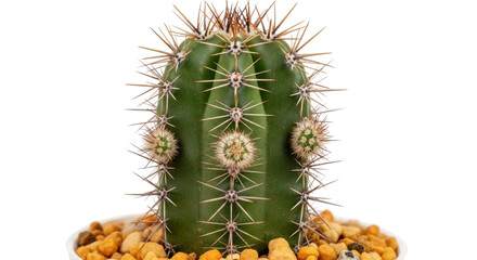 Isolated Potted Cactus