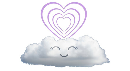 Isolated Cloud with heart