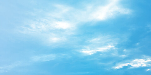 sunny sky blue light watercolor background. Aquarelle painting brush effect card paper textured canvas cloudy smoke space for text, entertaining card, template. aquamarine color graphics illustration