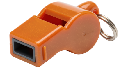 Isolated Orange Whistle
