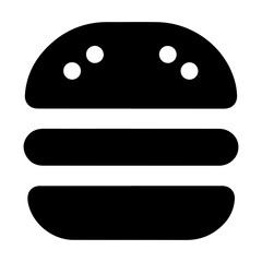 Black vector hamburger or burger icon