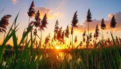 Sunset over reeds (1)