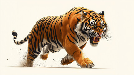 Obraz premium Tigher Fast Cheetah Running – Powerful Wildlife Predator in Full Sprint Action Shot