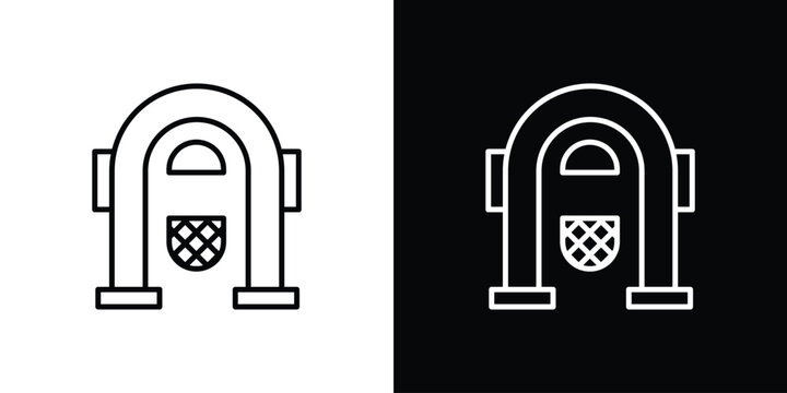 Jukebox icons. Minimal vector icons pack for web