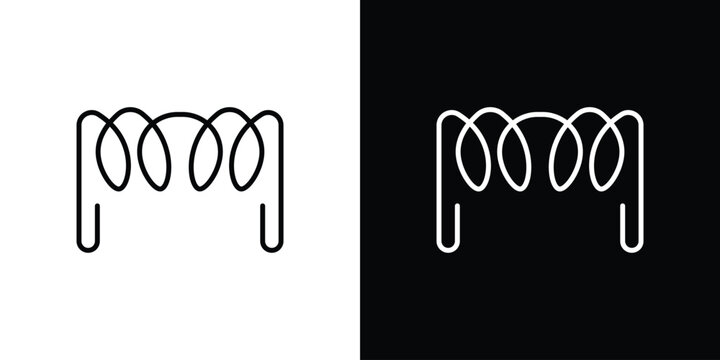Wire coil icons. Minimal vector icons pack for web