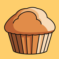 muffin isolated on white background