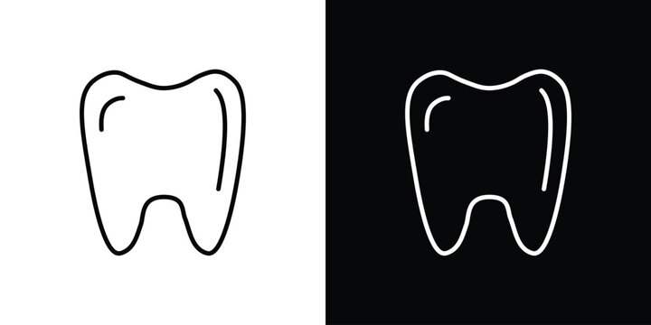 Tooth icons. Minimal vector icons pack for web