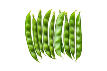 Top view image of fresh thin snow peas high quality realistic image