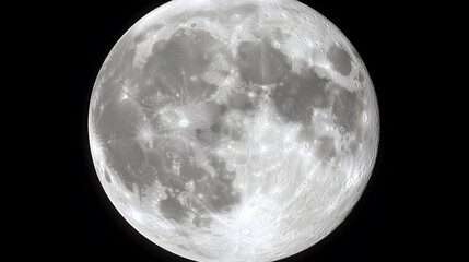 Obraz premium Detailed Full Moon Surface High Resolution Image