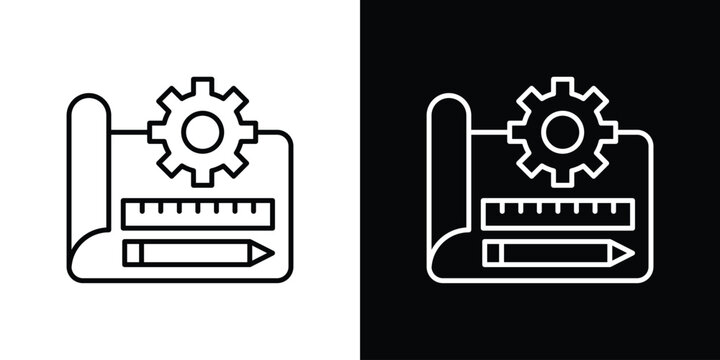 Prototyping icons. Minimal vector icons pack for web