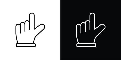 Fototapeta premium Pointing hand icons. Minimal vector icons pack for web
