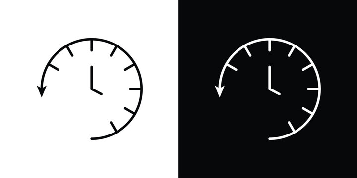 Past icons. Minimal vector icons pack for web