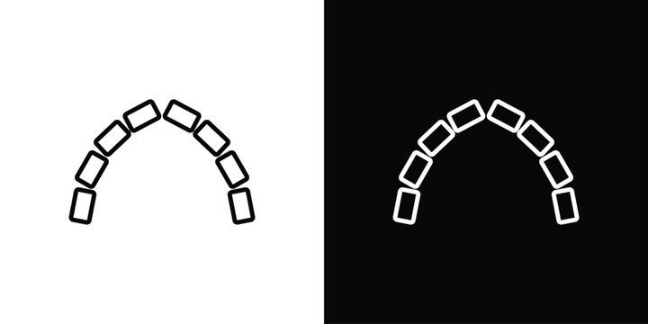 Lingual braces icons. Minimal vector icons pack for web