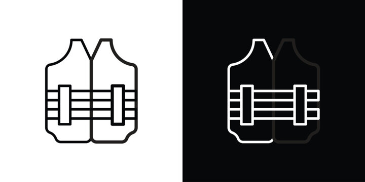 Lifejacket icons. Minimal vector icons pack for web