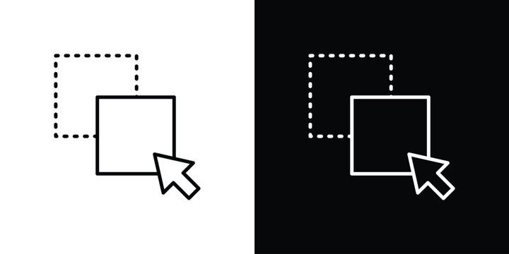 Drag and drop icons. Minimal vector icons pack for web