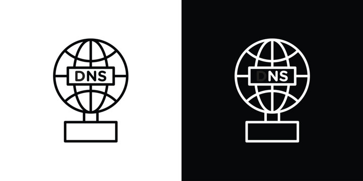 DNS icons. Minimal vector icons pack for web