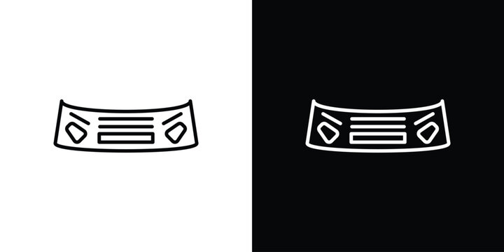 Car bumper icons. Minimal vector icons pack for web