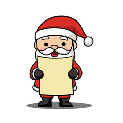 Cute Santa Claus Cartoon Character – Christmas Holiday Illustration