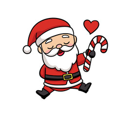 Cute Santa Claus Cartoon Character – Christmas Holiday Illustration