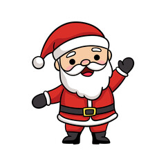 Cute Santa Claus Cartoon Character – Christmas Holiday Illustration