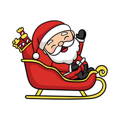 Cute Santa Claus Cartoon Character – Christmas Holiday Illustration