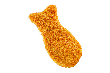 Fish sticks fishs shaped breaded fish nuggets fast food fresh delicious gourmet food background on the table rustic food top view copy space