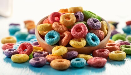 colourful froot loops cereal