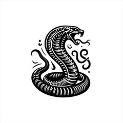 A cobra isolated on white background