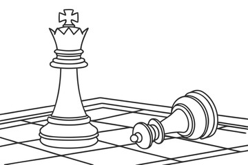 coloring page line art the rook black vector