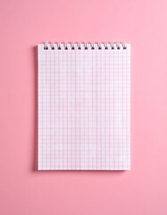 Pink notepad on pink background