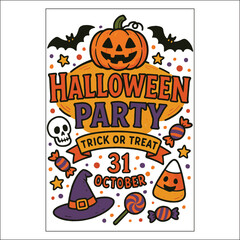 Halloween Invitation Card Design