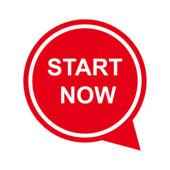 Start Now Speech Bubble Icon