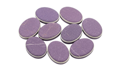 Isolated Purple Spa Stones