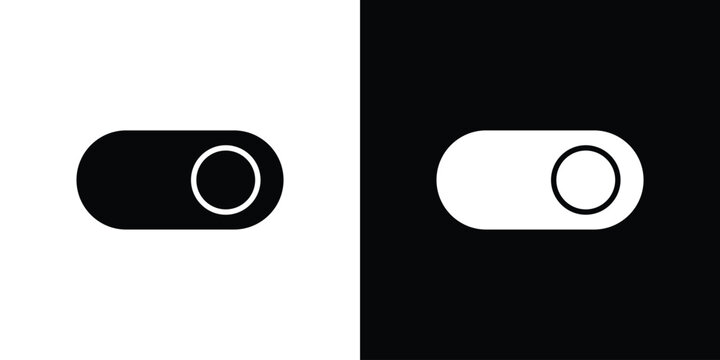Switch icons. minimal single flat icon for application in black and white