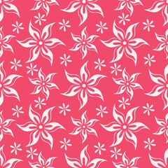 textile design with abstract flower pattern