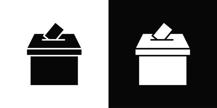 Referendum icons. minimal single flat icon for application in black and white