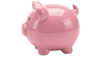 Isolated Pink Piggy Bank