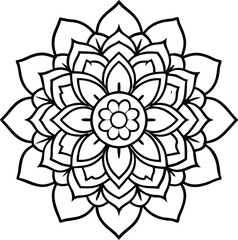 Intricate zen doodle pattern for coloring pages and creative projects