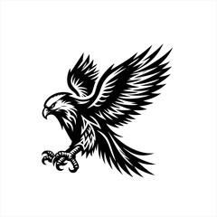 Obraz premium Eagle flying isolated on white background