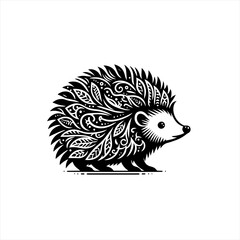 Hedgehog isolated on white background