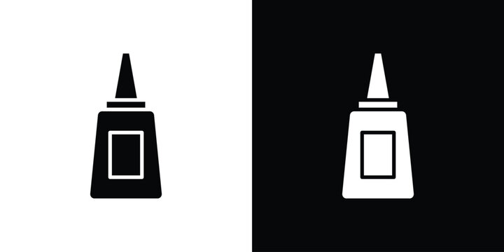 Glue icons. minimal single flat icon for application in black and white