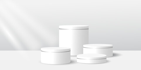 Round podium or platform on a transparent background. 